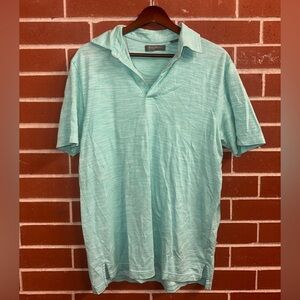 Daniel Cremieux Signature Collection Polo Shirt Men’s Medium Aqua Short Sleeve